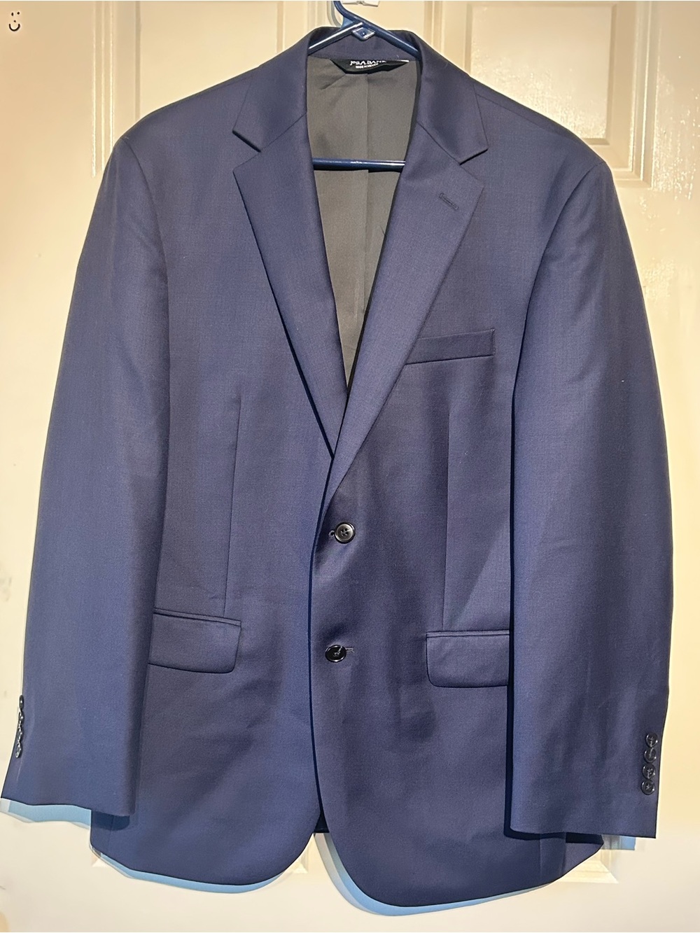 Jos A Bank Traveler Wool Blazer Men's 40R Navy 2 Button Sport Coat